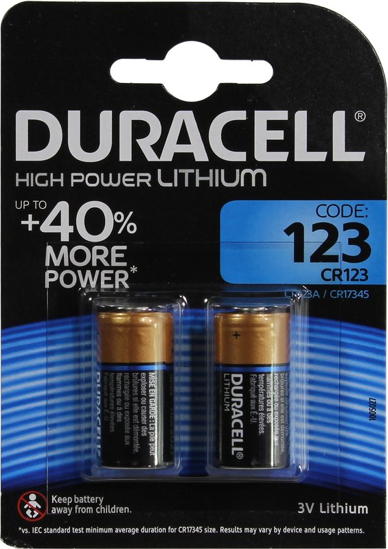 Батарейка DURACELL CR123A/2BL(20) (50)