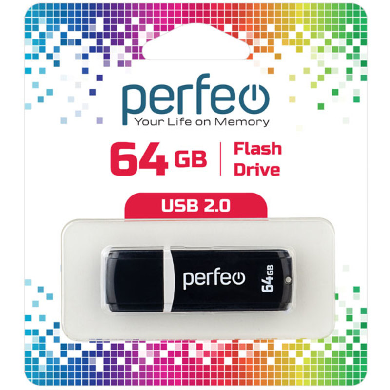 Perfeo USB 64GB C02 White