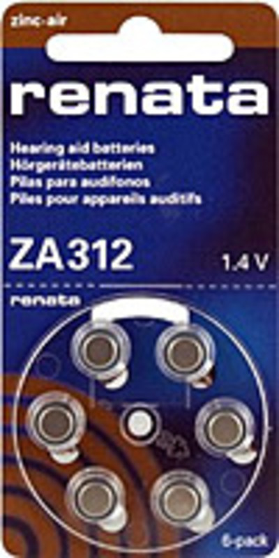 Батарейка Renata ZA312/6BL (6)