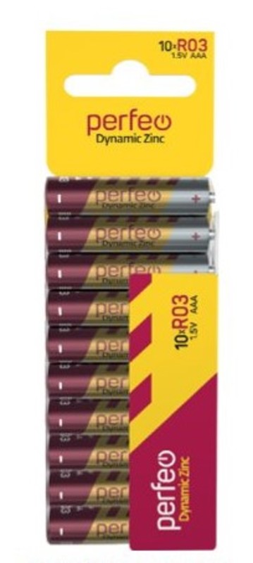 Батарейка Perfeo R03 10SH CARD Dynamic Zinc (120)