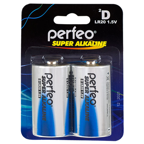 Батарейка Perfeo LR20 2BL (20)