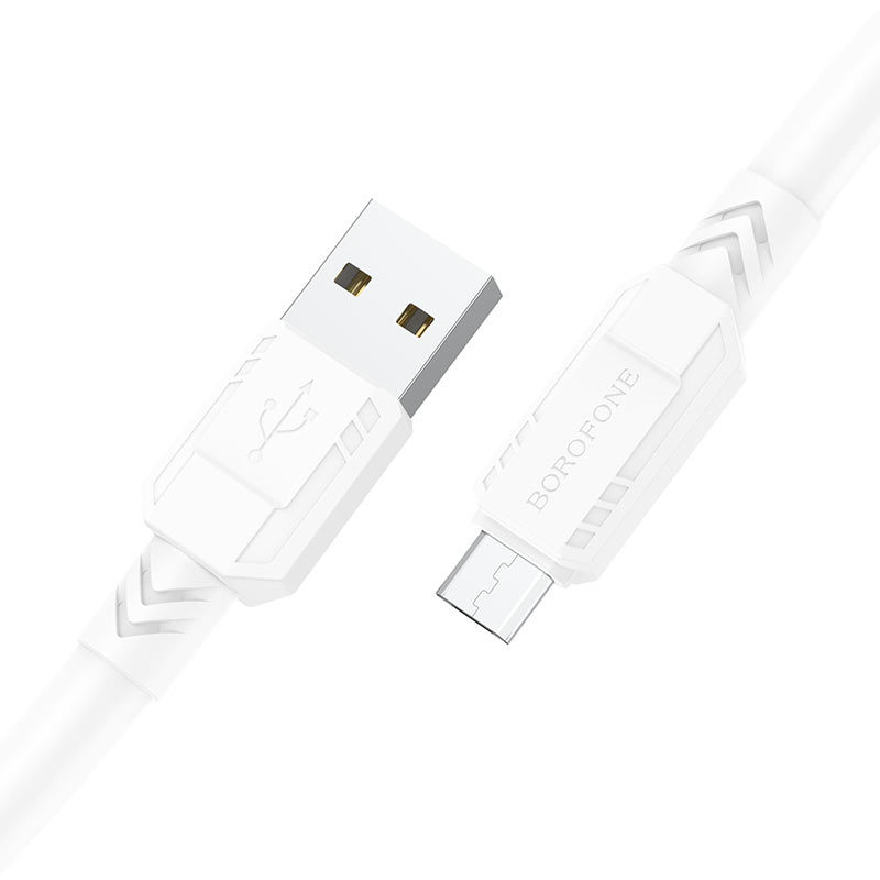 Кабель BOROFONE BX81 USB Micro/ 1m/ 2.4A/ White