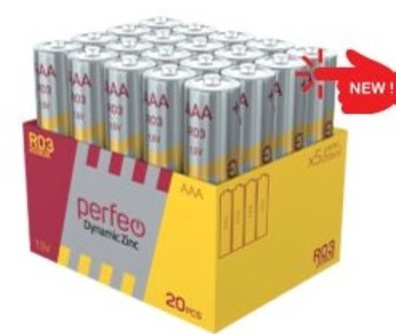 Батарейка Perfeo R03 20BOX Dynamic Zinc (20)