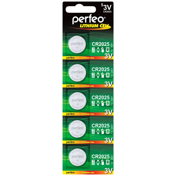Бат. Perfeo CR 2025 BL-5 (5/100) Бат. Perfeo CR 2025 BL-5 (5/100)