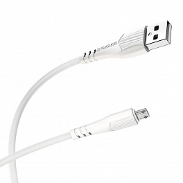 Кабель BOROFONE BX37 USB Micro/ 1m/ 2.4A/ White