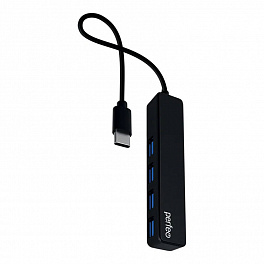 Хаб USB Perfeo 4 Port, (PF-H039 Black) чёрный