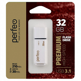 Flash Drive 32 Gb 3.1 Perfeo C15 White high speed