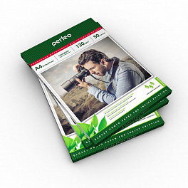 (G08) Perfeo Глянц. бумага А4,130г/м2, 50л.PF-GLA4-130/50 (40)