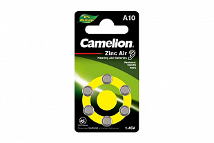 Батарейка Camelion A10 6BL  ZincAir (60)