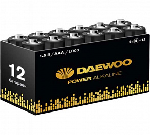 Батарейка DAEWOO LR03/12BOX Power Alkaline (12) (72)
