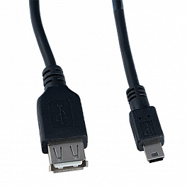 Кабель PERFEO USB2.0 A розетка - Mini USB 5P вилка, 0,5 метров (U4201) (100)