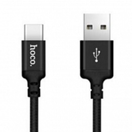 Кабель HOCO X14 USB Type-C/ 1m/ 2A/ Нейлон/ Black