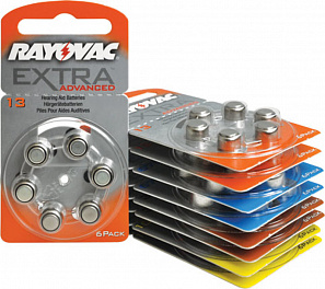 Батарейка RAYOVAC ZA312/6BL EXTRA (6/60)