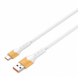 Кабель LDNIO LS802/ USB Type-C/ 2m/ 30W/ медь/ Силиконовая оплетка/ White