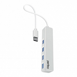 Хаб USB Perfeo 4 Port, (PF-H039 White) белый