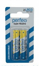 Батарейка Perfeo LR03 2BL mini Super Alkaline (48) мини блистер