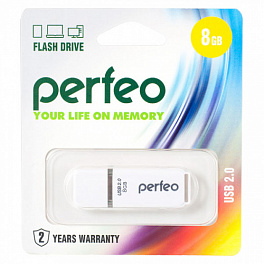 Flash Drive 8 Gb Perfeo C01 White