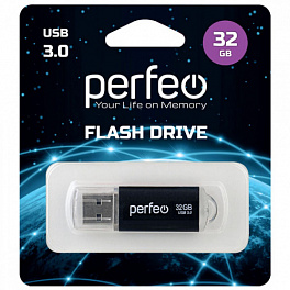 Flash Drive 32 Gb 3.0 Perfeo C14 Black metal series