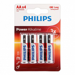 Батарейка Philips LR06/4BL Power Alkaline (4) (48)
