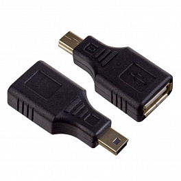 Переходник PERFEO USB2.0 A розетка - Mini USB вилка (A7016)