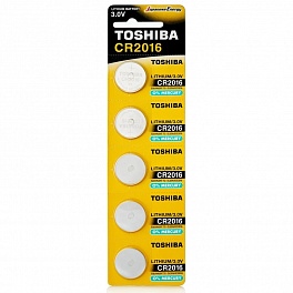 Батарейка Toshiba CR2016/5BL 100BOX (100)