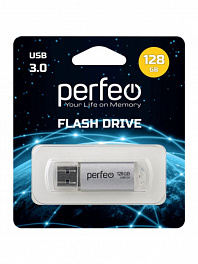 Perfeo USB3.0 128GB C14 Silver metal series