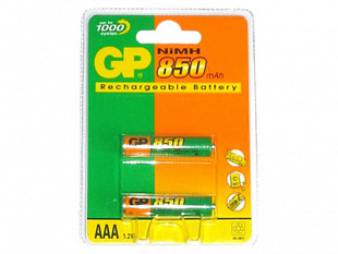 Аккумулятор GP Ni-MH (R03) 850мАч 2*BL (28)