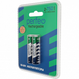 Аккумулятор Perfeo R 03 ( 750 ma) 2BL пластик (40)