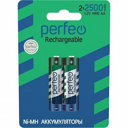 Аккумулятор Perfeo R 06 ( 2500 ma)  2BL пластик (40)