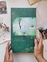 Фотоальбом на 300 фото 10х15 см, пластик. листы bloom Орхидеи