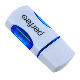 КартРидер Perfeo Micro SD, (PF-VI-R024 Blue) синий