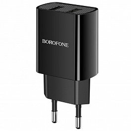 З/У BOROFONE BA53A Сетевое 2 USB/ Выход: 10.5W/ Black