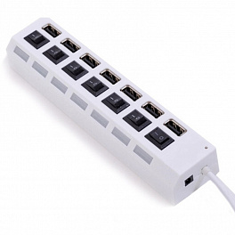 Хаб USB Perfeo 7 Port, (PF-H033 White) белый