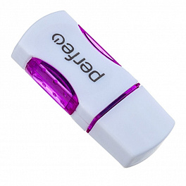 КартРидер Perfeo Micro SD, (PF-VI-R024 Purple) фиолетовый