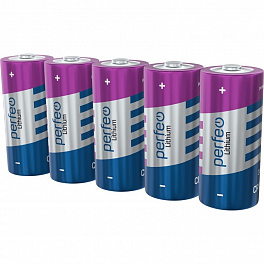 Батарейка Perfeo CR123/5SH Lithium (5) (50)