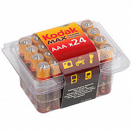 Батарейка KODAK LR03/24BOX plastic MAX Super Alkaline (24) (480)