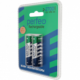 Аккумулятор Perfeo R 06 ( 2700ma) 2BL Пластик (40)