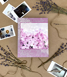 Фотоальбом на 100 фото 10х15 см с кармашками, "bloom" Сирень