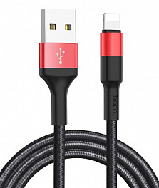 Кабель HOCO X26 USB Type-C/ 1m/ 2A/ Нейлон/ Black＆Red