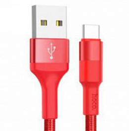 Кабель HOCO X26 USB Type-C/ 1m/ 2A/ Нейлон/ Red