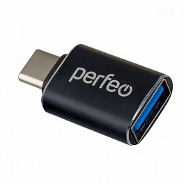 КартРидер Perfeo USB adapter на Type-C c OTG (PF-VI-O008 Black) чёрный